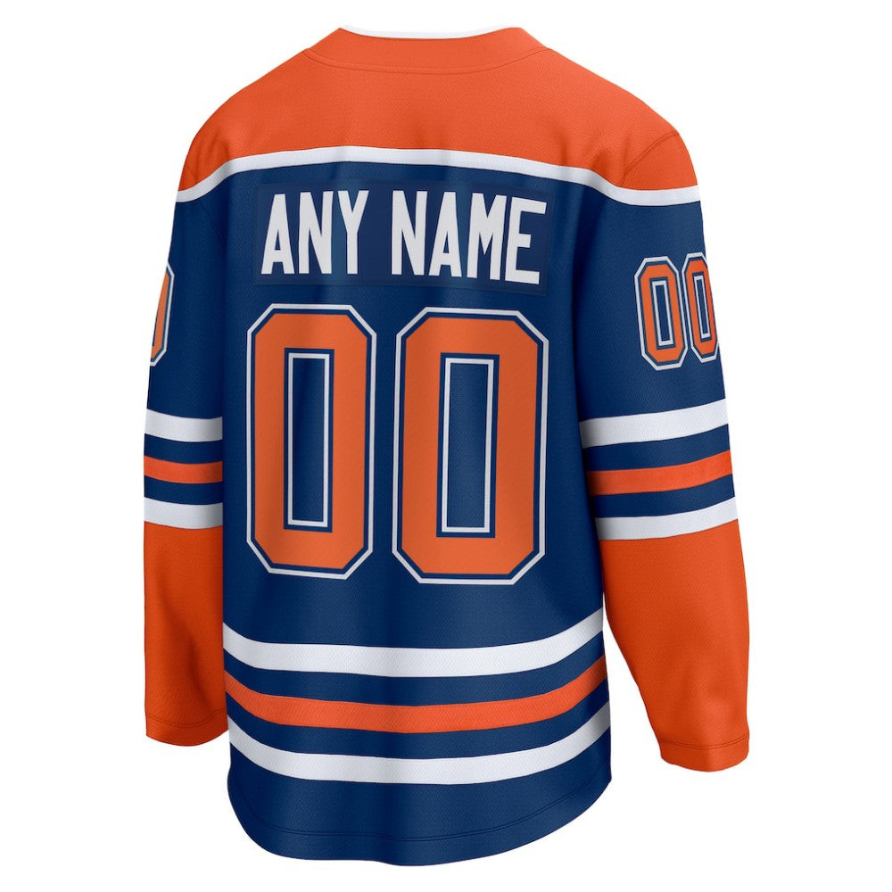 Edmonton Oilers Fanatics Home Breakaway Custom Jersey -  NHL Jerseys
