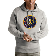 Heather Gray Denver Nuggets Antigua Team Logo Victory Pullover Hoodie sale | NBA