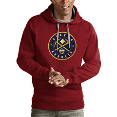Red Denver Nuggets Antigua Team Logo Victory Pullover Hoodie sale | NBA