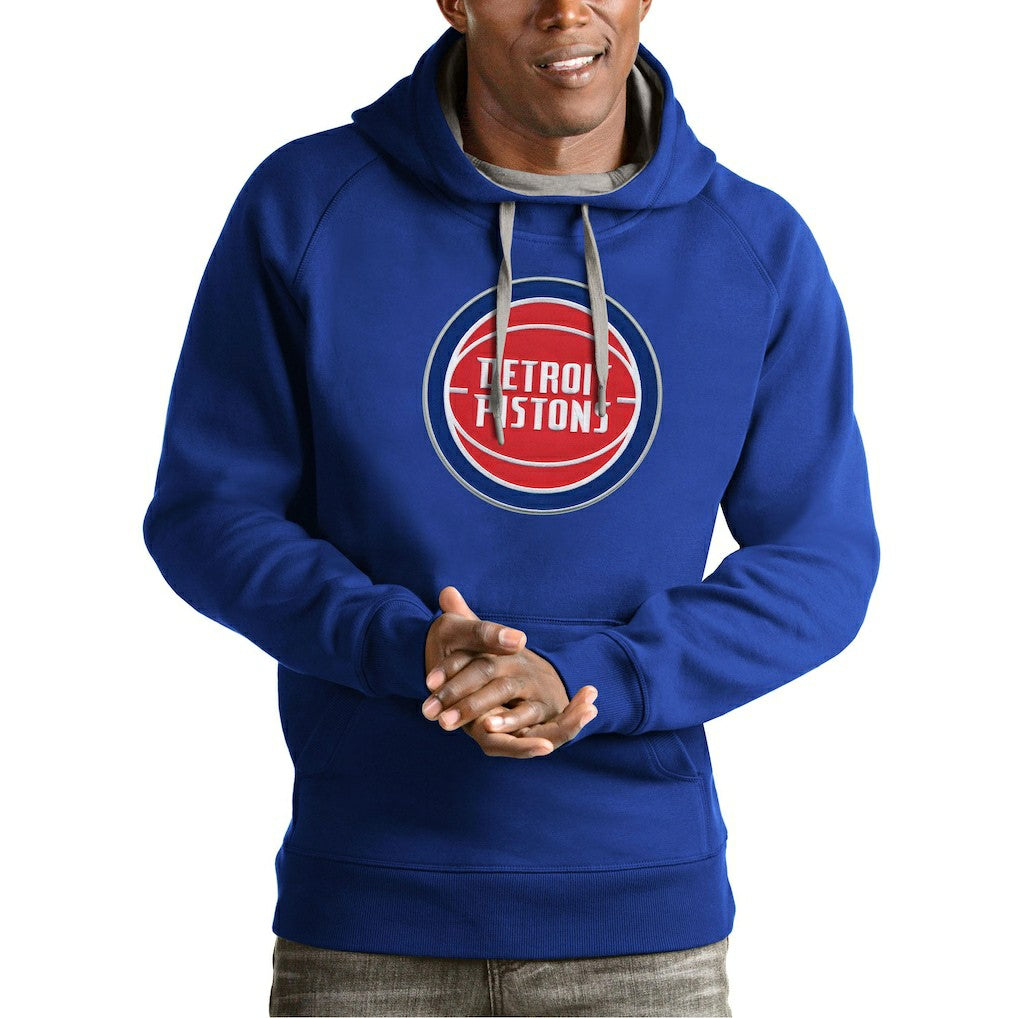 Royal Detroit Pistons Antigua Team Logo Victory Pullover Hoodie sale | NBA