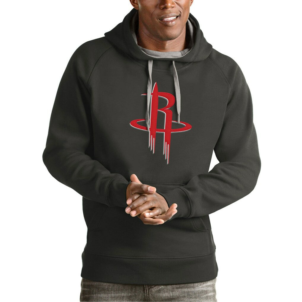 Charcoal Houston Rockets Antigua Team Logo Victory Pullover Hoodie sale | NBA