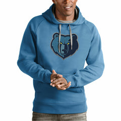 Light Blue Memphis Grizzlies Antigua Team Logo Victory Pullover Hoodie | NBA