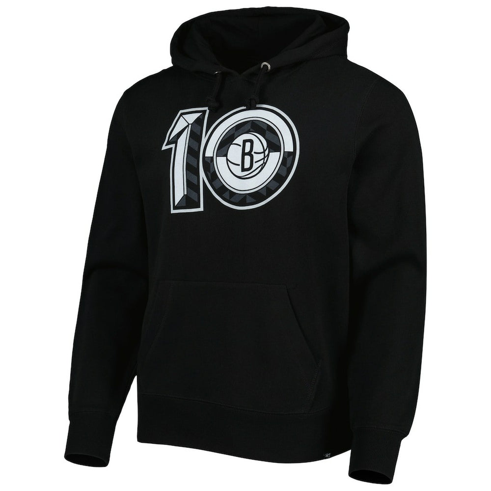 Black Brooklyn Nets '47 10th Anniversary Headline Pullover Hoodie | NBA