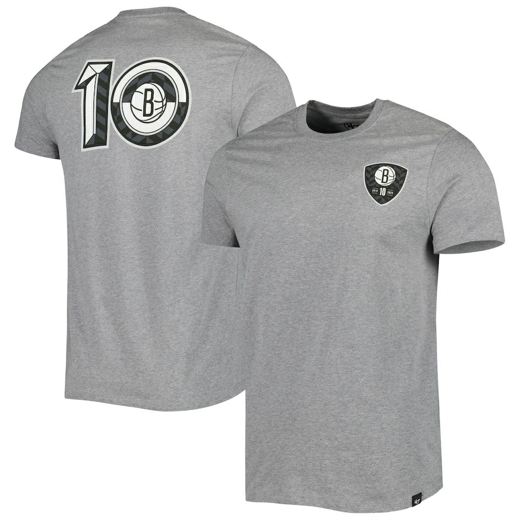 Heather Gray Brooklyn Nets '47 10th Anniversary Backer T-Shirt | NBA