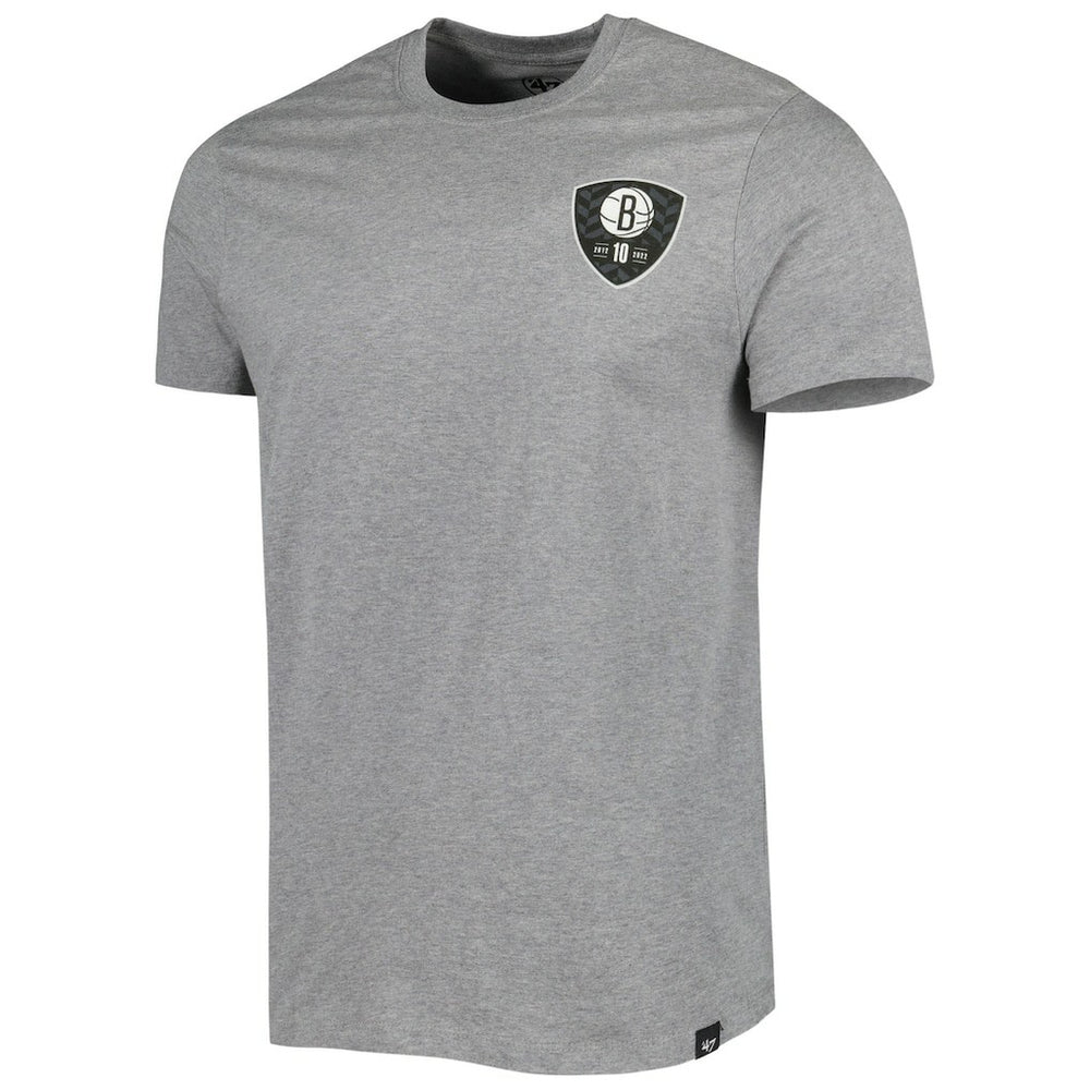 Heather Gray Brooklyn Nets '47 10th Anniversary Backer T-Shirt | NBA