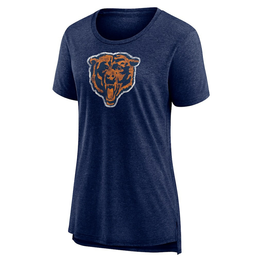 Chicago Bears Women's Throwback Team Logo Tri-Blend T-Shirt | NFL Discount