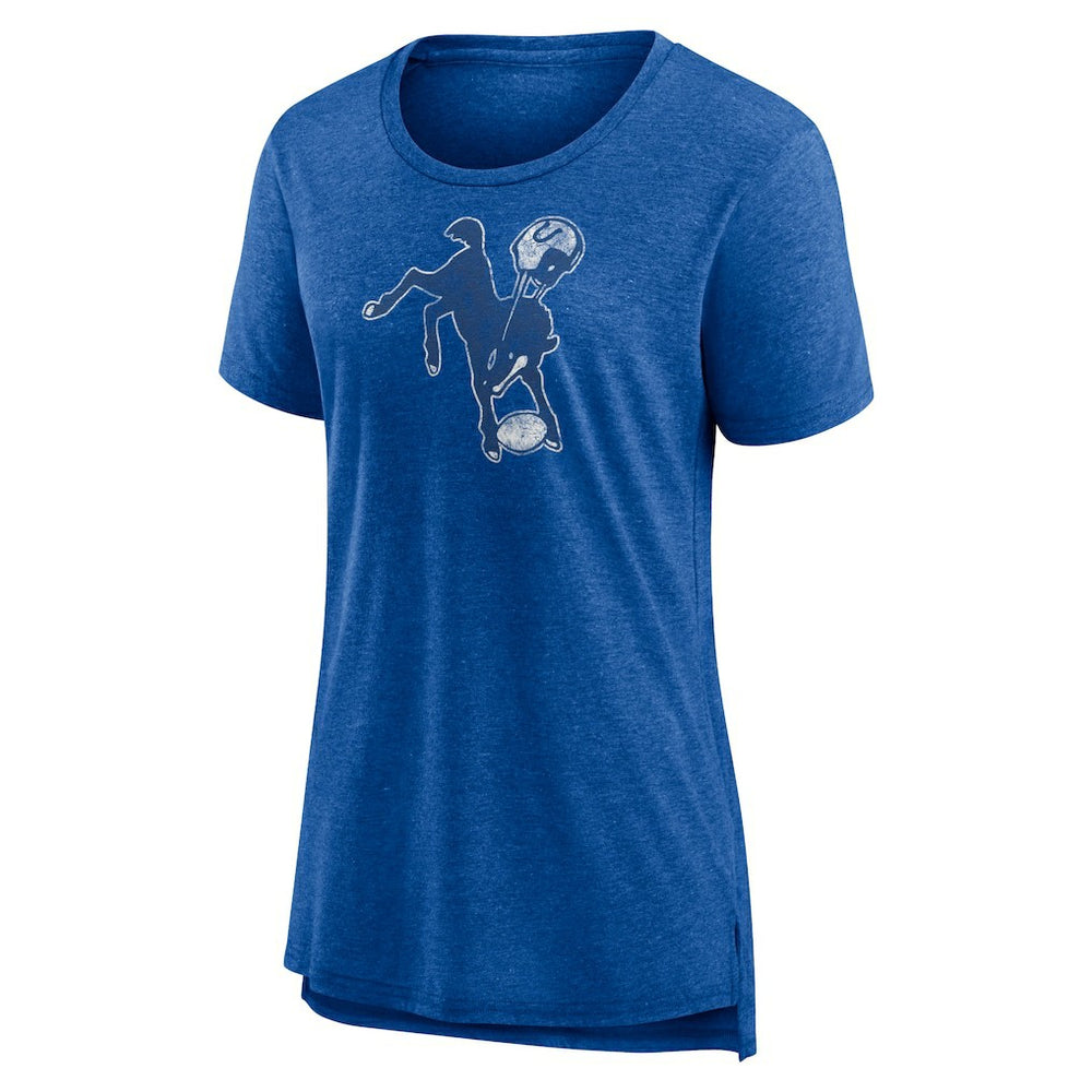 Indianapolis Colts Women's Throwback Team Logo Tri-Blend T-Shirt | NFL Online