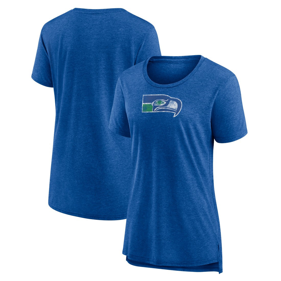 Seattle Seahawks Women's Throwback Team Logo Tri-Blend T-Shirt | NFL Outlet