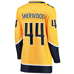 Kiefer Sherwood Nashville Predators Fanatics Women's Home Breakaway Player Jersey -  NHL Jerseys