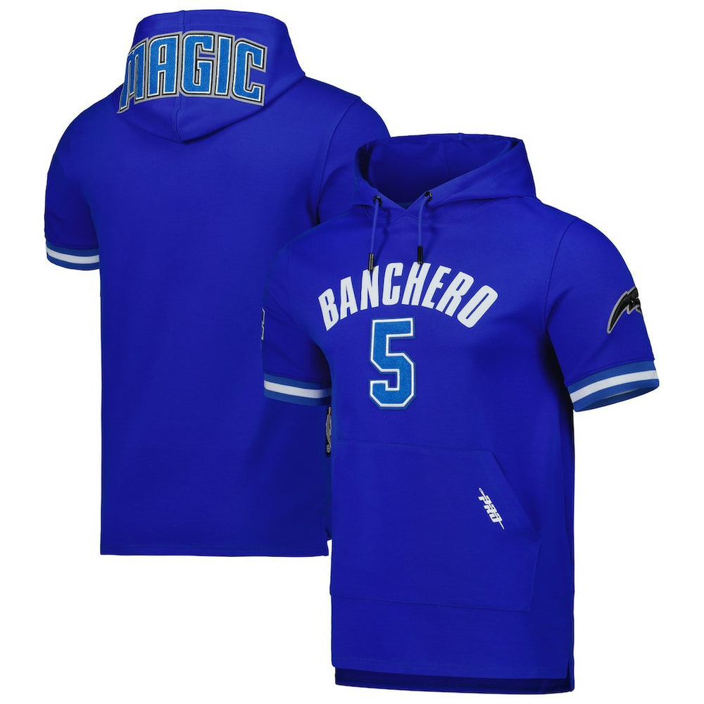 Royal Paolo Banchero Orlando Magic Pro Standard Name & Number Short Sleeve Pullover Hoodie | NBA