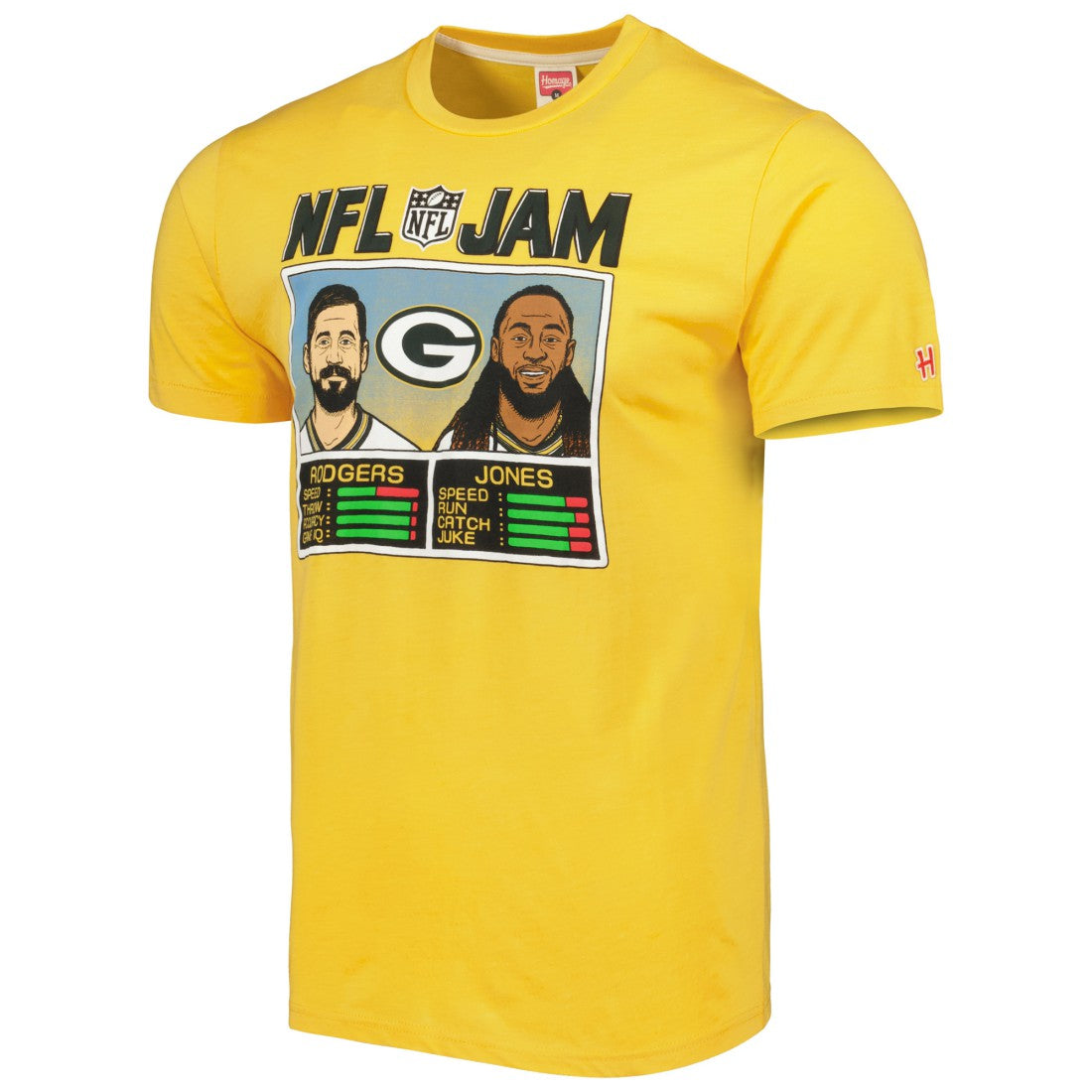 Green Bay Packers Aaron Rodgers & Aaron Jones  Homage Unisex NFL Jam Tri-Blend T-Shirt | NFL Sale