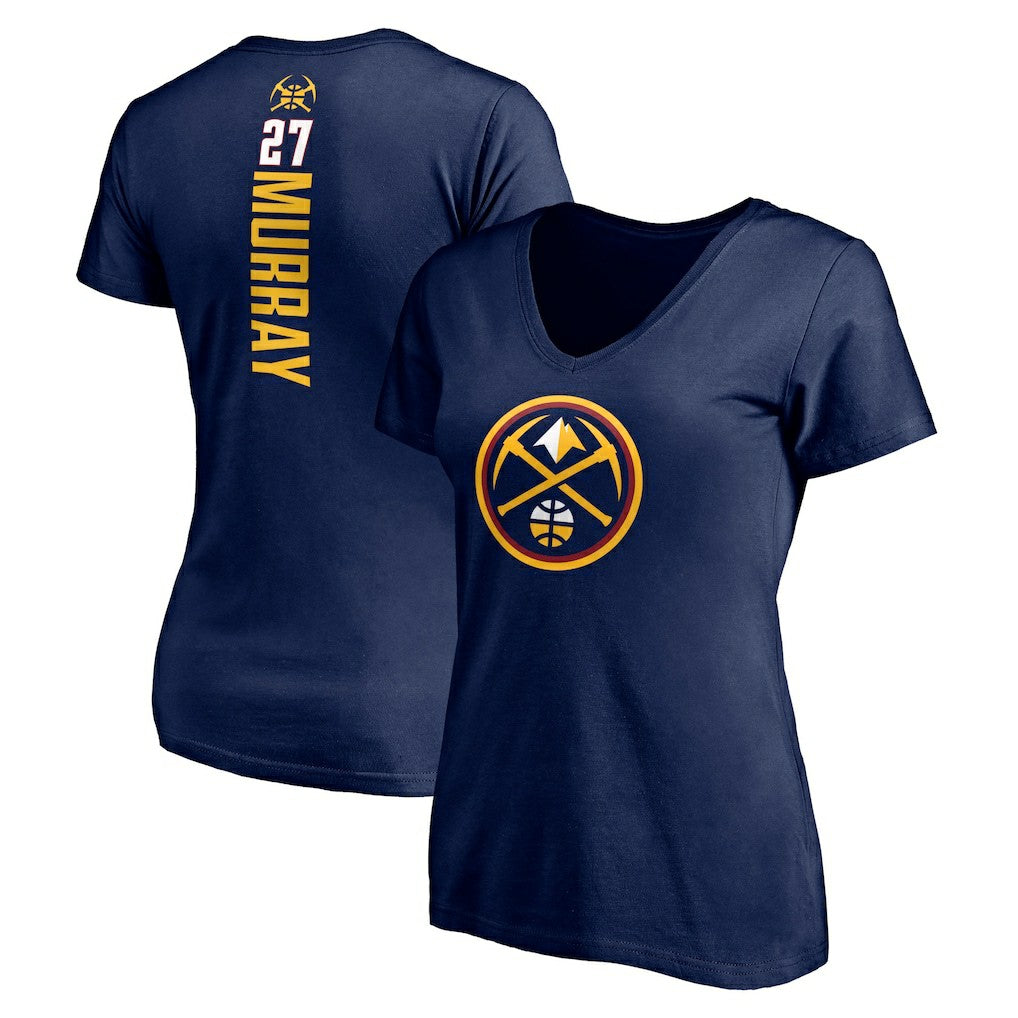 Navy Jamal Murray Denver Nuggets Women's Playmaker Name & Number V-Neck T-Shirt sale | NBA