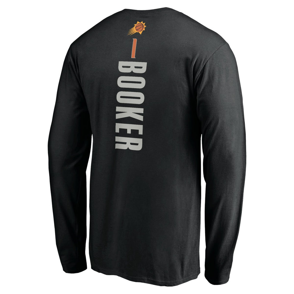 Black Devin Booker Phoenix Suns Playmaker Name & Number Long Sleeve T-Shirt | NBA