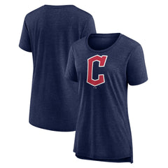 Cleveland Guardians Women's Official Wordmark Tri-Blend T-Shirt - MLB T-shirts