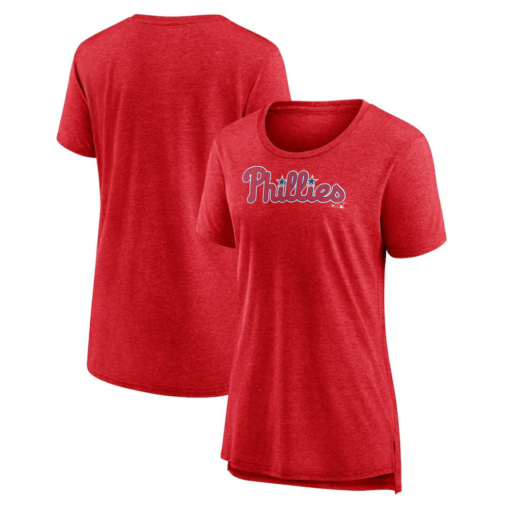 Philadelphia Phillies Women's Official Wordmark Tri-Blend T-Shirt - MLB T-shirts