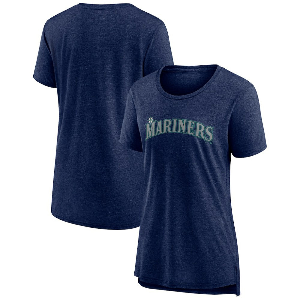 Seattle Mariners Women's Official Wordmark Tri-Blend T-Shirt - MLB T-shirts