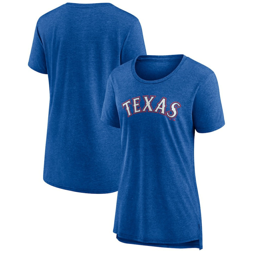 Texas Rangers Women's Official Wordmark Tri-Blend T-Shirt - MLB T-shirts