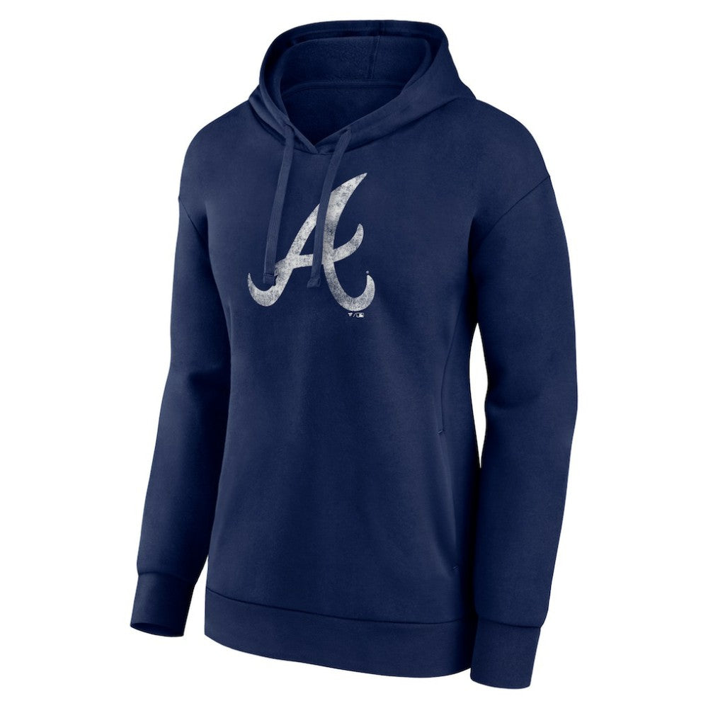 Atlanta Braves Women's Distressed Team Pullover Hoodie - MLB Hoodies
