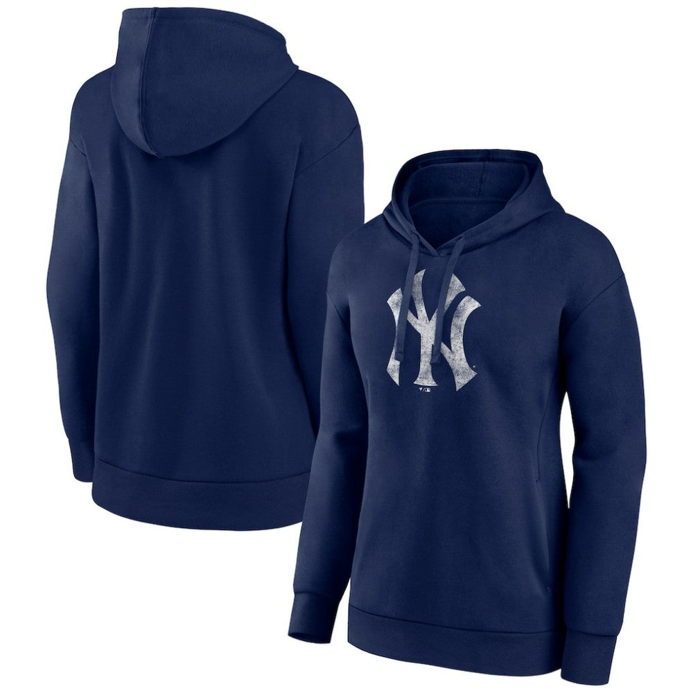 New York Yankees Women's Distressed Team Pullover Hoodie - MLB Hoodies