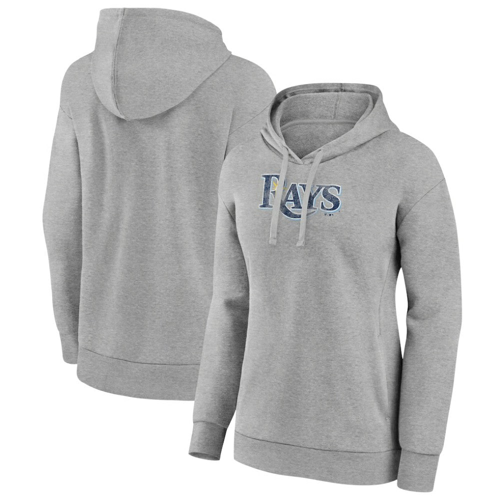 Tampa Bay Rays Women's Distressed Team Pullover Hoodie - MLB Hoodies