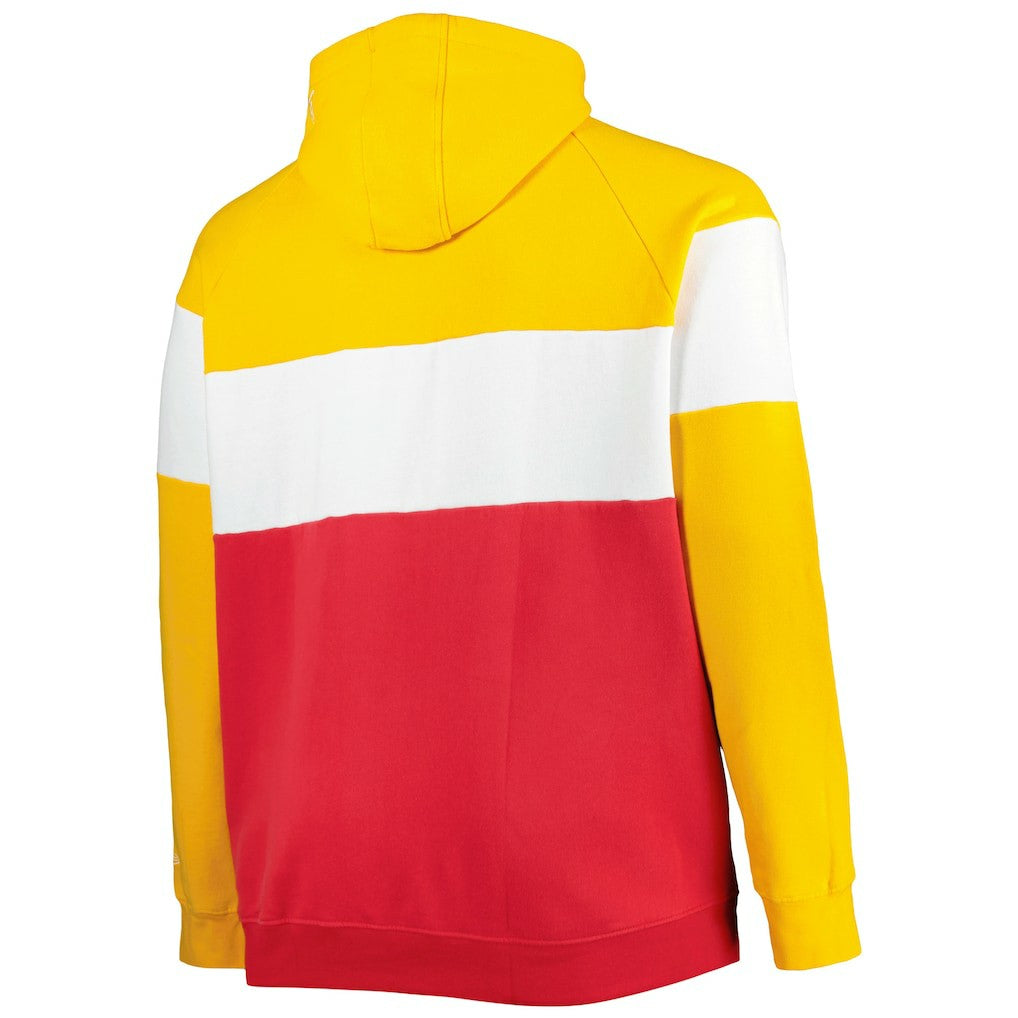 Kansas City Chiefs Big & Tall Current Colorblock Raglan Fleece Pullover Hoodie | NFL Discount