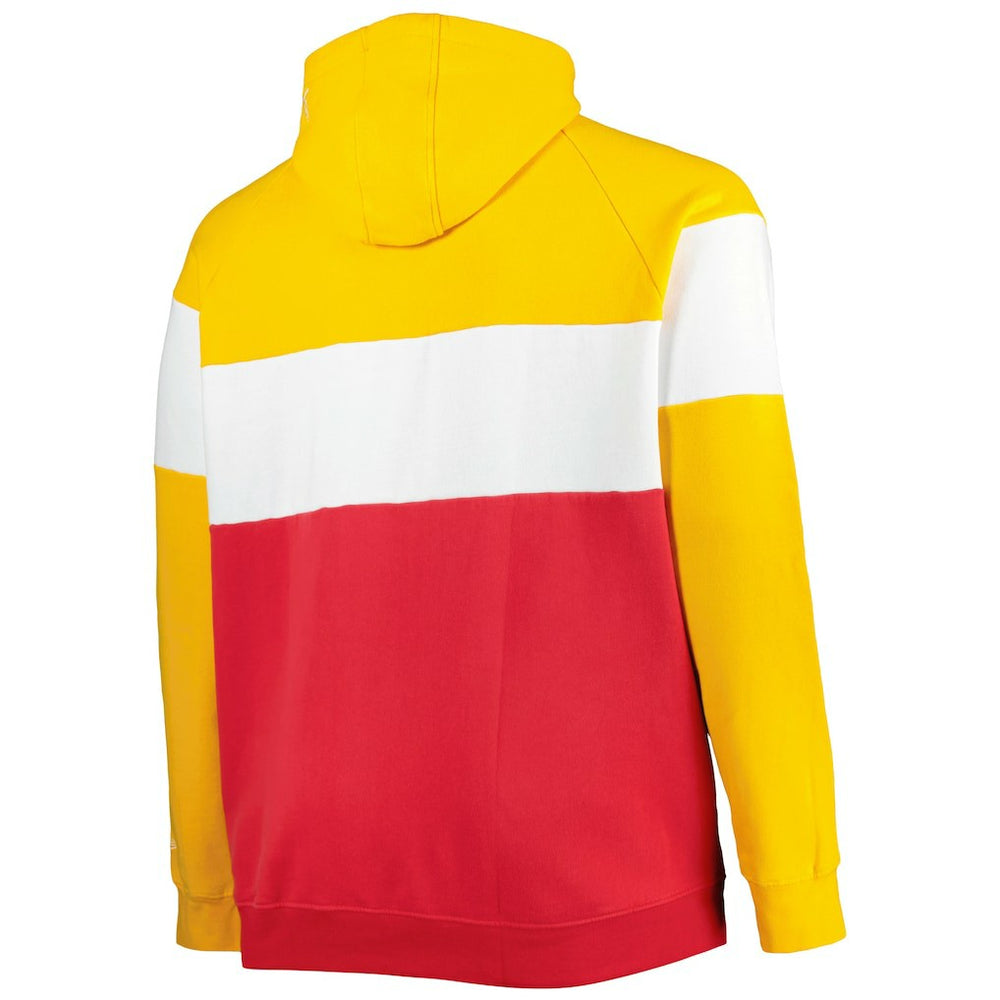 Kansas City Chiefs Big & Tall Current Colorblock Raglan Fleece Pullover Hoodie | NFL Discount