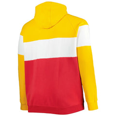 Kansas City Chiefs Big & Tall Current Colorblock Raglan Fleece Pullover Hoodie | NFL Discount