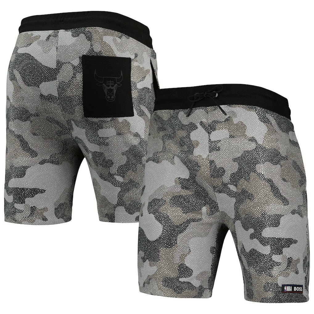 Black Chicago Bulls NBA x Hugo Boss Slam Camo Shorts | NBA