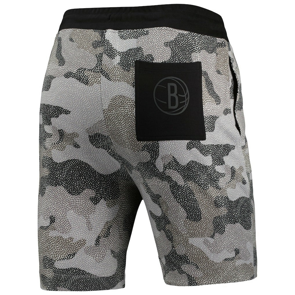 Black Brooklyn Nets NBA x Hugo Boss Slam Camo Shorts | NBA