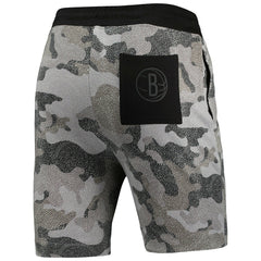 Black Brooklyn Nets NBA x Hugo Boss Slam Camo Shorts | NBA