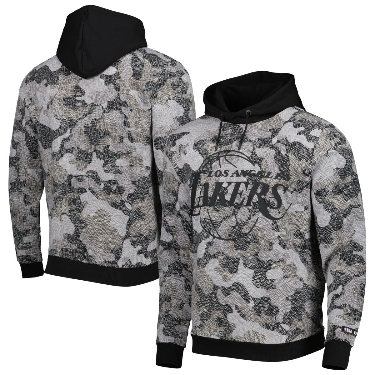 Black Los Angeles Lakers Hugo Boss x NBA Camo Pullover Hoodie | NBA
