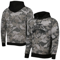 Black New York Knicks Hugo Boss Camo Pullover Hoodie | NBA