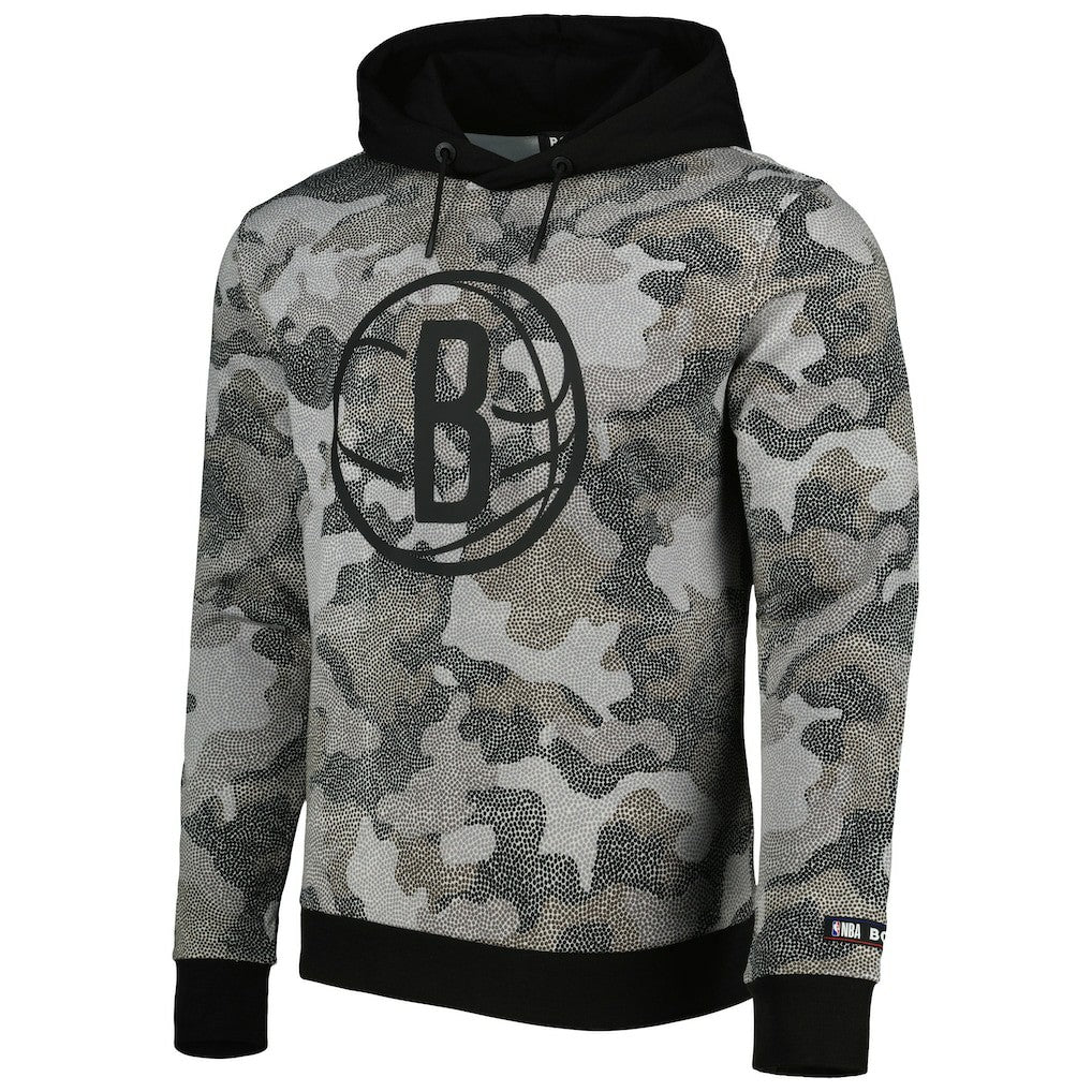 Black Brooklyn Nets Hugo Boss Camo Pullover Hoodie | NBA