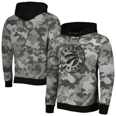 Black Toronto Raptors Hugo Boss Camo Pullover Hoodie | NBA