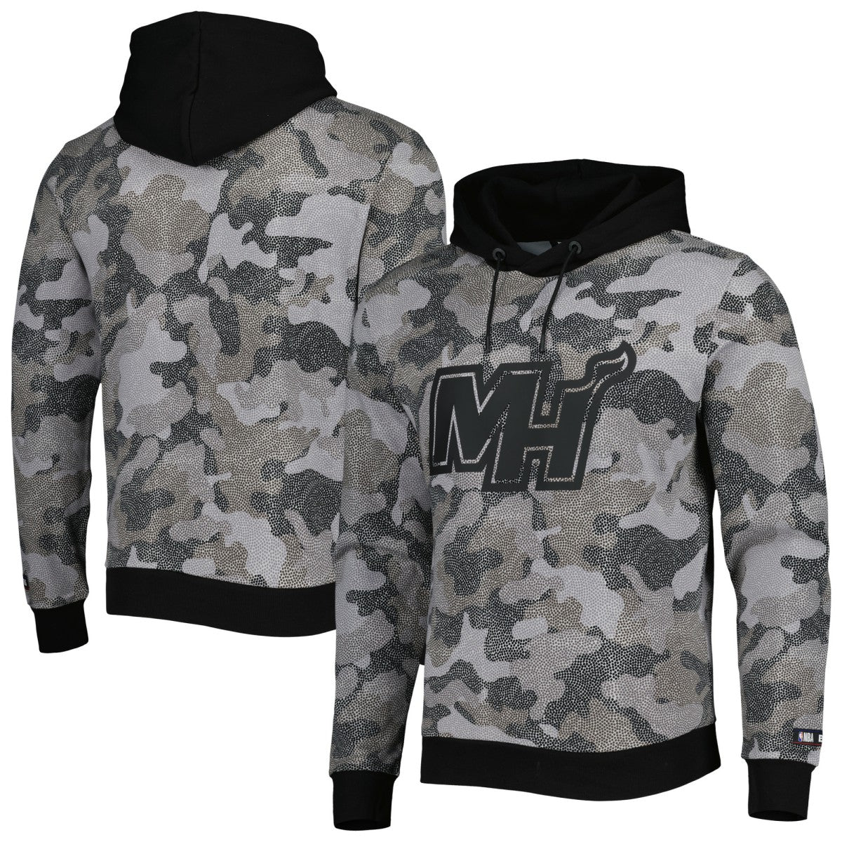 Black Miami Heat Hugo Boss Camo Pullover Hoodie | NBA