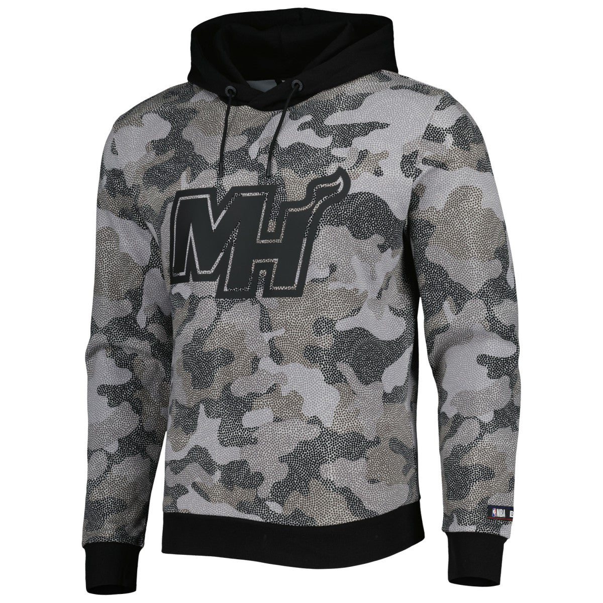 Black Miami Heat Hugo Boss Camo Pullover Hoodie | NBA