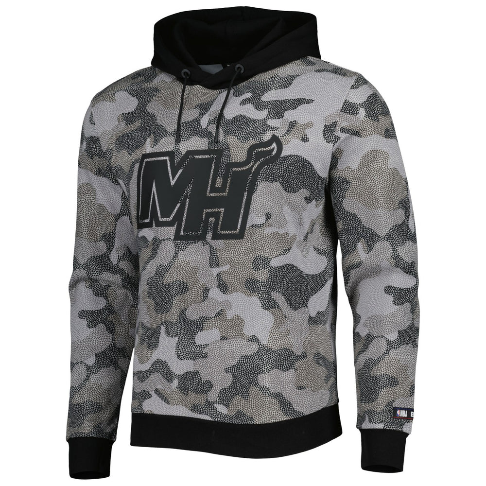 Black Miami Heat Hugo Boss Camo Pullover Hoodie | NBA