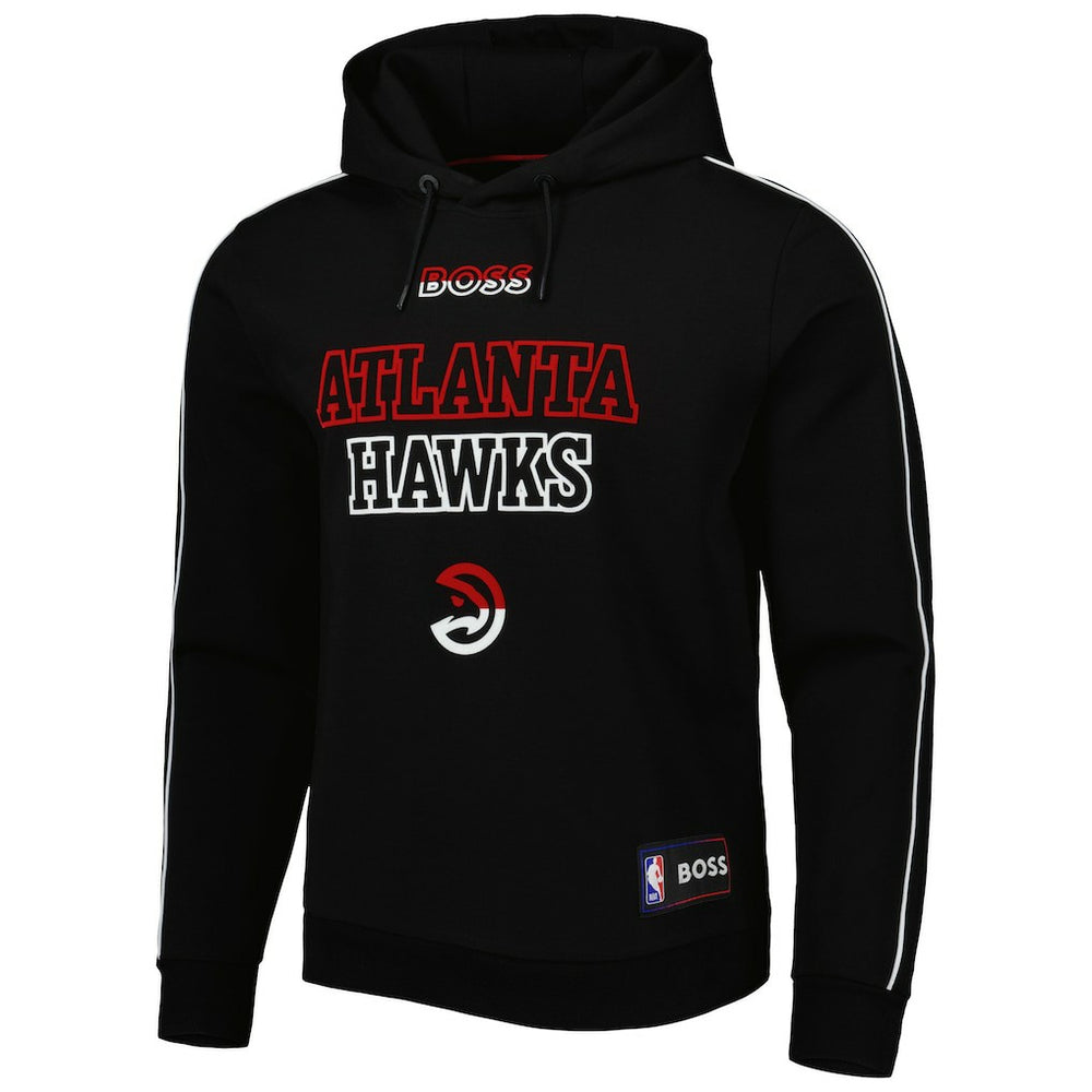 Black Atlanta Hawks NBA x Hugo Boss Team Bounce Tri-Blend Pullover Hoodie | NBA