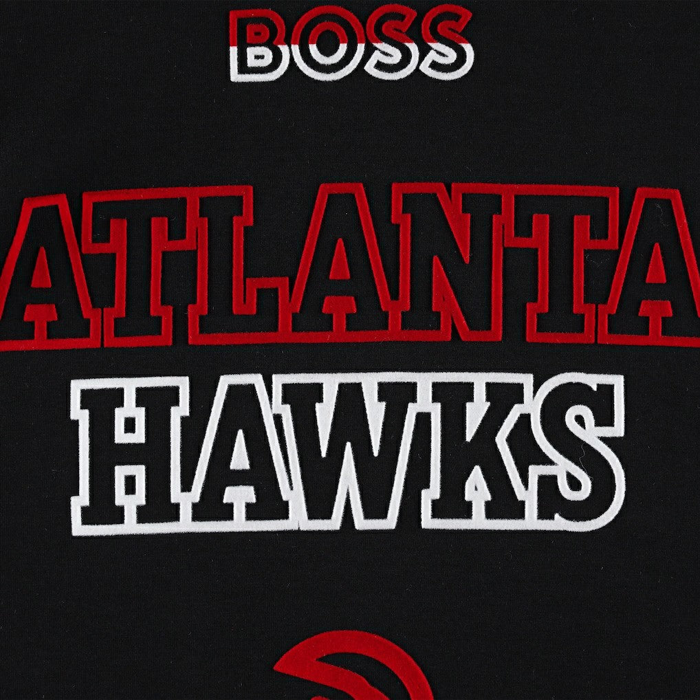 Black Atlanta Hawks NBA x Hugo Boss Team Bounce Tri-Blend Pullover Hoodie | NBA