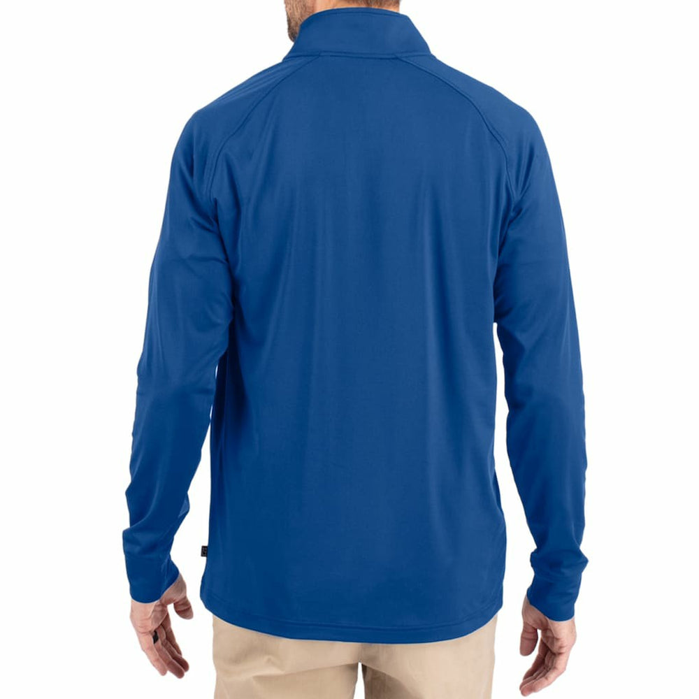 Buffalo Bills Cutter & Buck Adapt Eco Knit Stretch Recycled Big & Tall Quarter-Zip Throwback Pullover Top | NFL Outlet