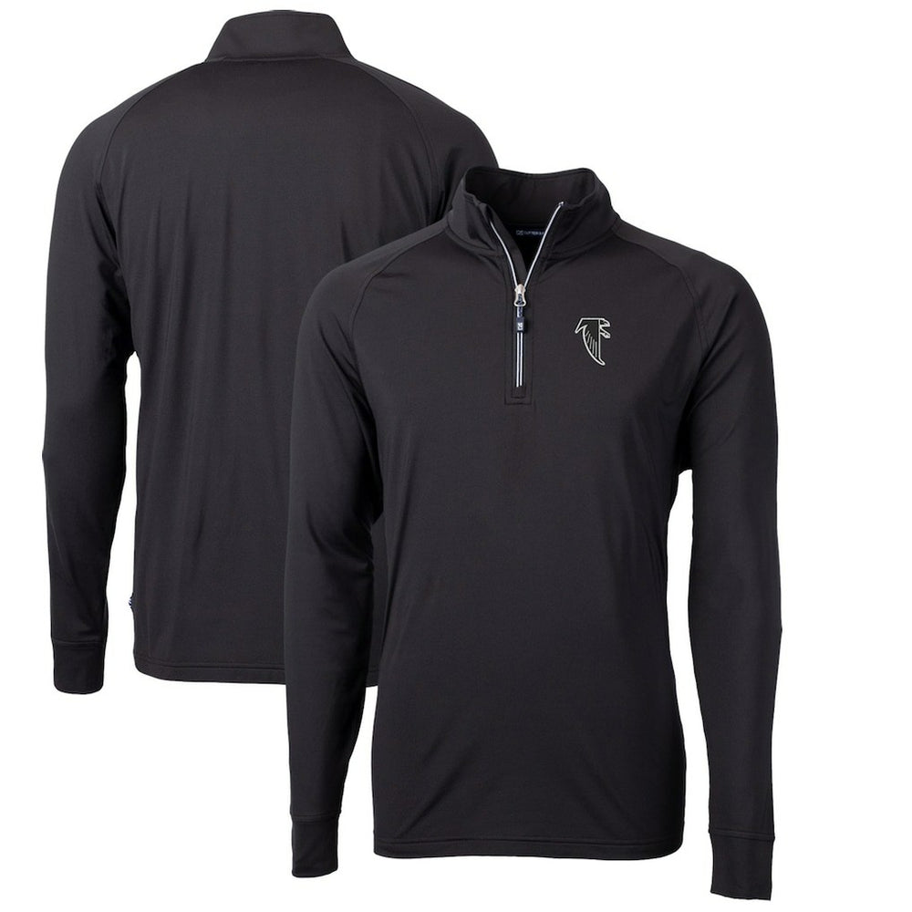 Atlanta Falcons Cutter & Buck Adapt Eco Knit Stretch Recycled Big & Tall Quarter-Zip Throwback Pullover Top | NFL Hot