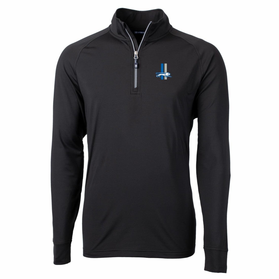 Detroit Lions Cutter & Buck Adapt Eco Knit Stretch Recycled Big & Tall Quarter-Zip Throwback Pullover Top | NFL Online