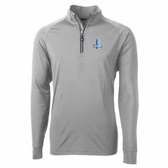 Detroit Lions Cutter & Buck Adapt Eco Knit Stretch Recycled Big & Tall Quarter-Zip Throwback Pullover Top | NFL Sale