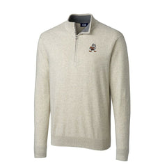 Cleveland Browns Cutter & Buck Throwback Logo Lakemont Tri-Blend Big & Tall Quarter-Zip Pullover Sweater | NFL US