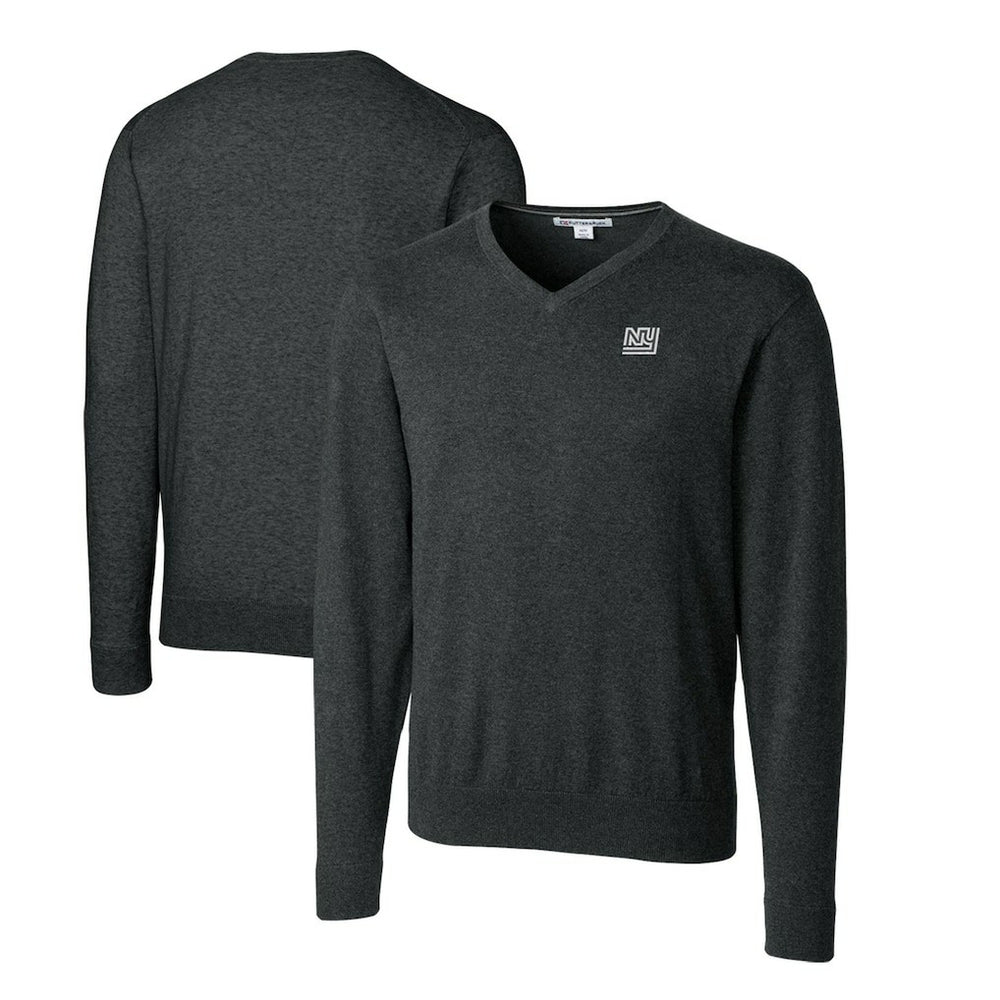 New York Giants Cutter & Buck Throwback Logo Lakemont Tri-Blend Big & Tall V-Neck Pullover Sweater | NFL Online