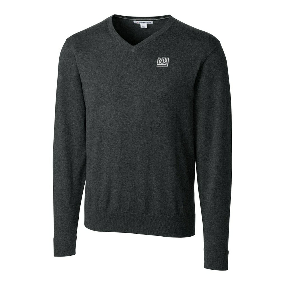 New York Giants Cutter & Buck Throwback Logo Lakemont Tri-Blend Big & Tall V-Neck Pullover Sweater | NFL Online