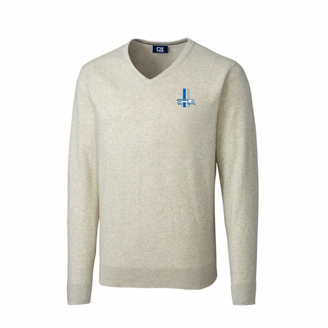 Detroit Lions Cutter & Buck Throwback Logo Lakemont Tri-Blend Big & Tall V-Neck Pullover Sweater | NFL On sale