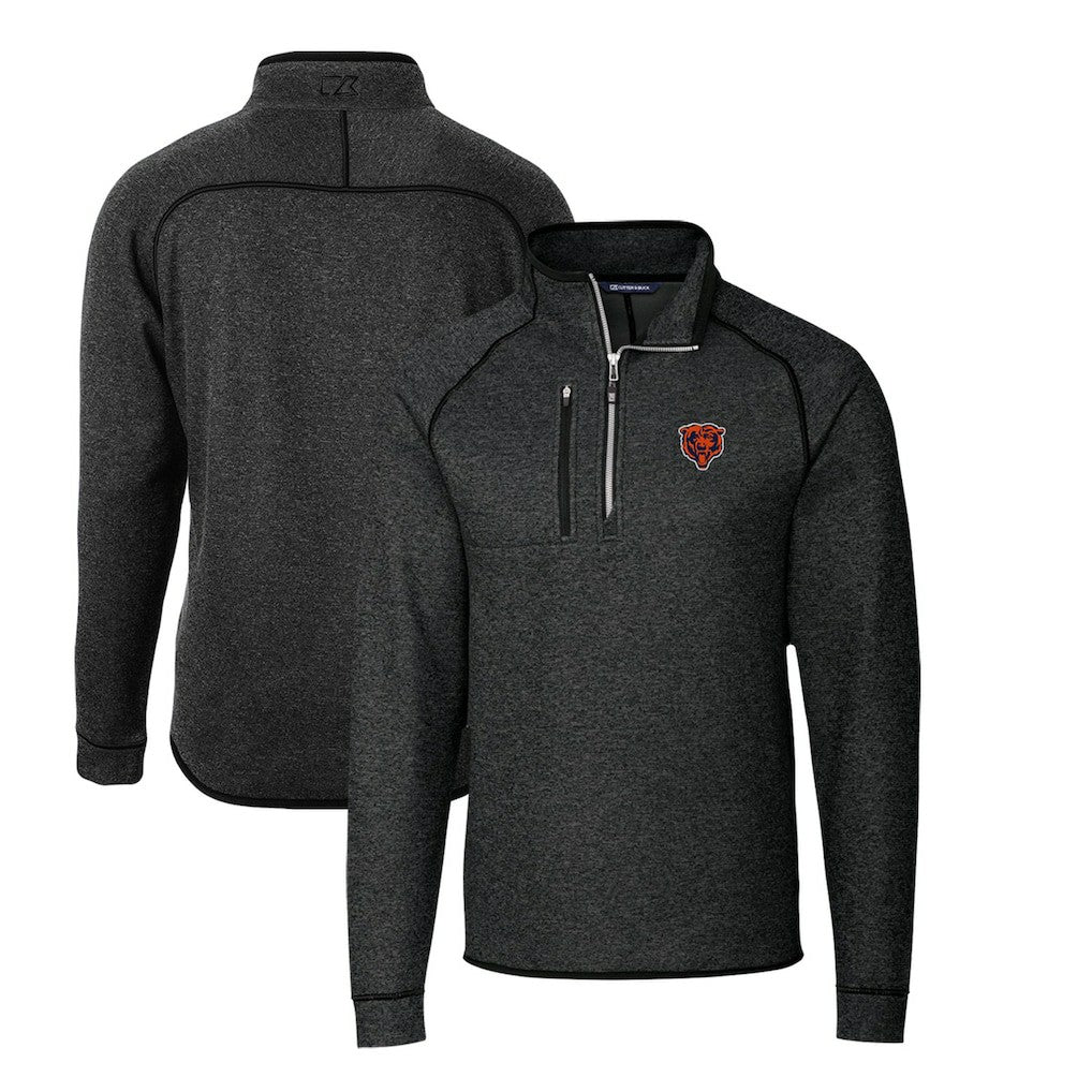 Chicago Bears Cutter & Buck Mainsail Sweater-Knit Big & Tall Half-Zip Pullover Jacket | NFL Near me