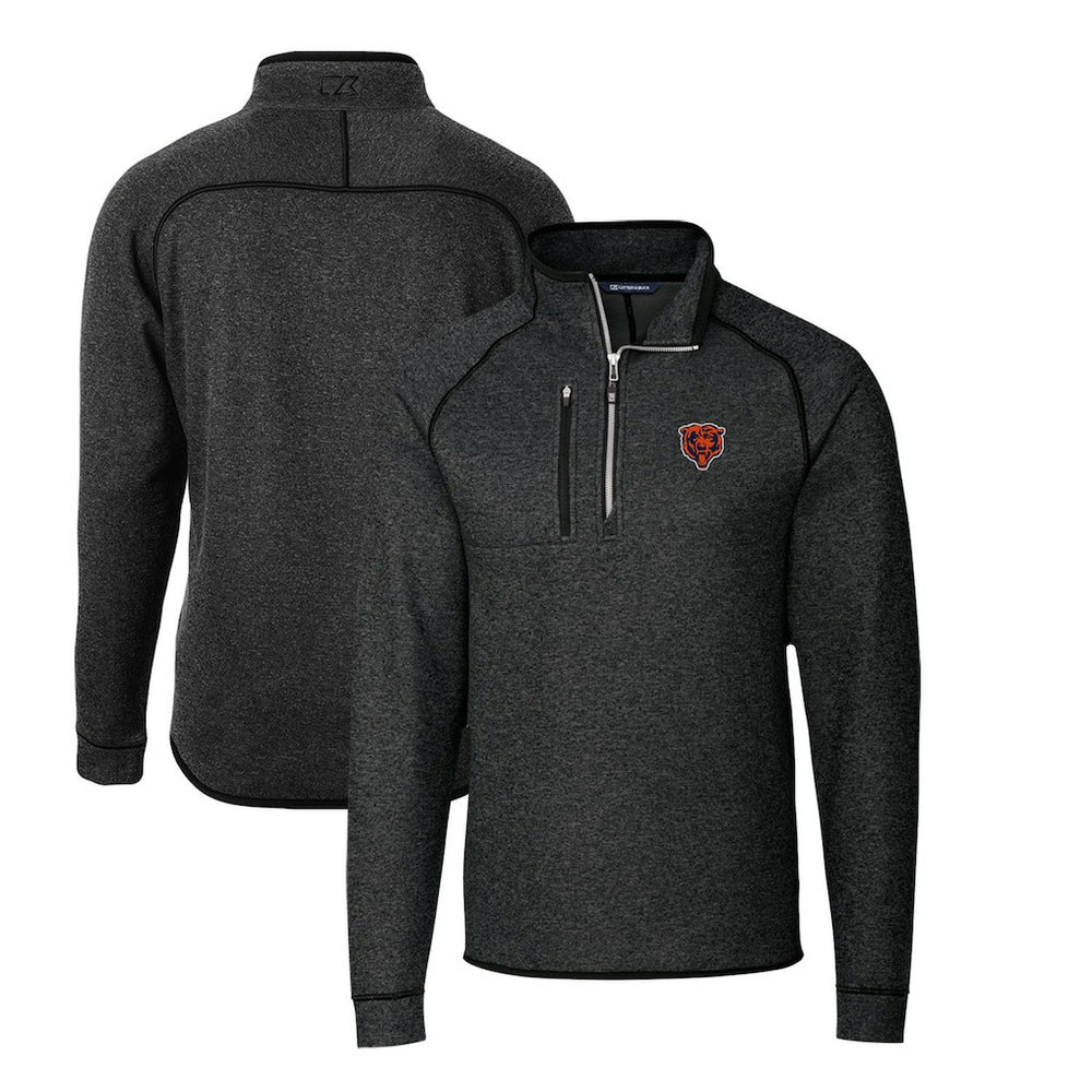 Chicago Bears Cutter & Buck Mainsail Sweater-Knit Big & Tall Half-Zip Pullover Jacket | NFL Near me