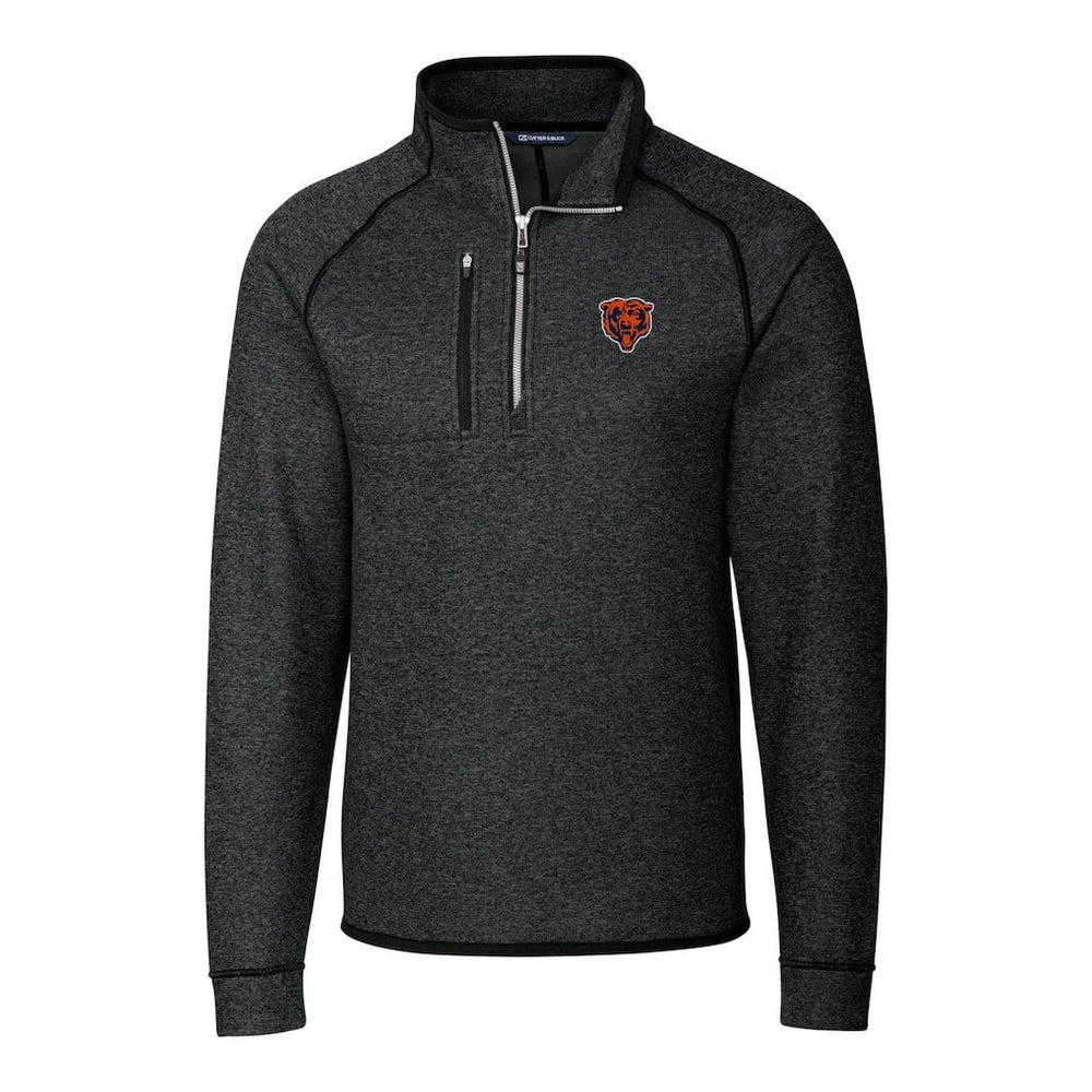 Chicago Bears Cutter & Buck Mainsail Sweater-Knit Big & Tall Half-Zip Pullover Jacket | NFL Near me